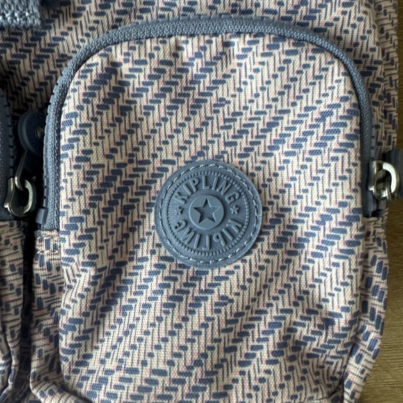Kipling Firefly Backpack Eternal Tweed Blue Pink - Picture 2 of 14